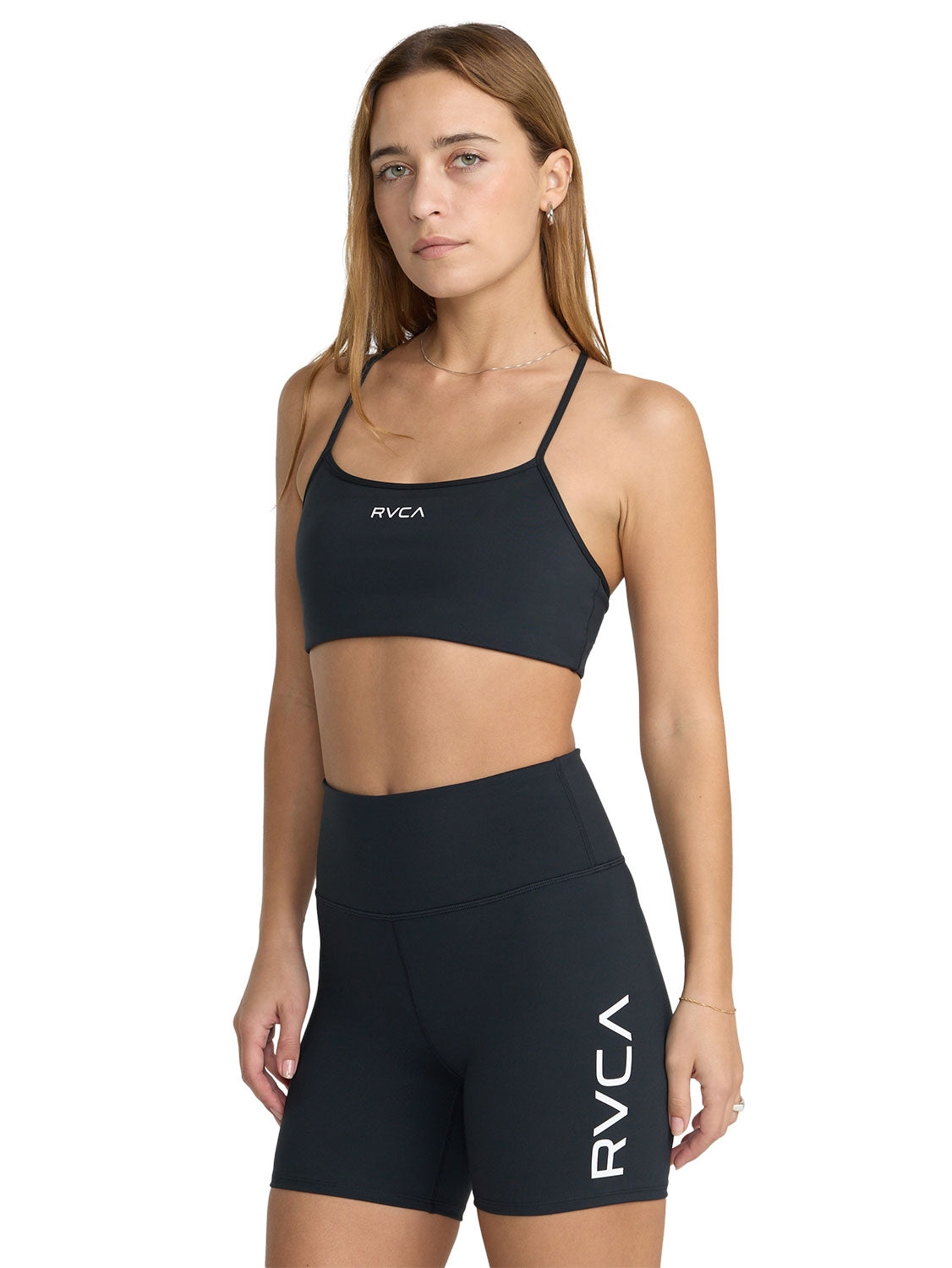 Womens VA Essential Logo Sports Bra - Black