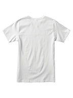 White short-sleeve t-shirt with a 'BIG RVCA' logo printed across the chest. Back View. 